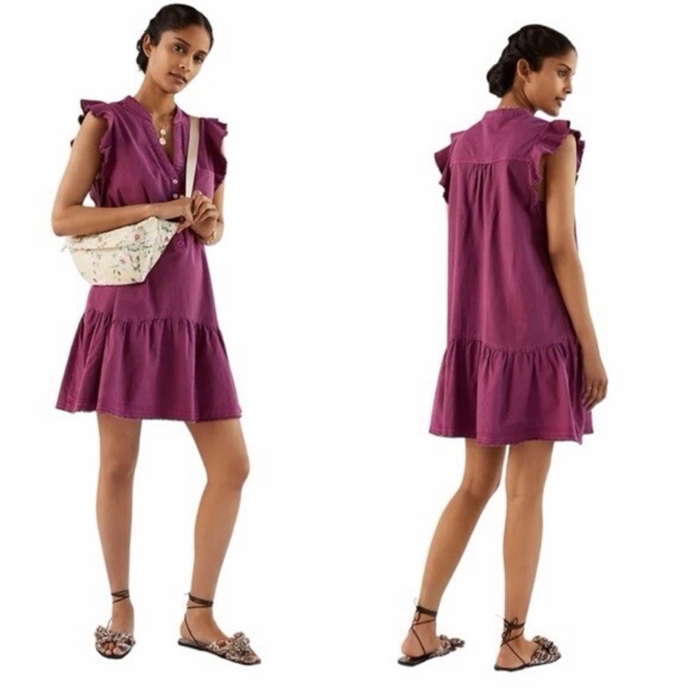 Anthropologie | Pilcro flounced tunic dress size large - Picture 1 of 6